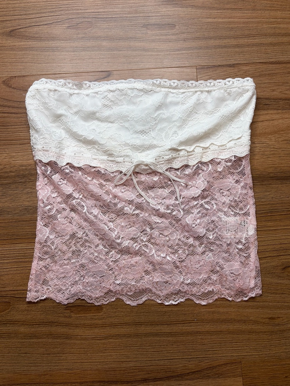 Strapless Pink Lace Tube Top Women's Size Medium